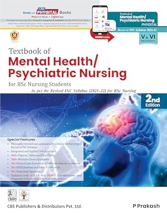 Textbook Of Mental Health Psychiatric Nursing For Bsc Students 2e (PB)