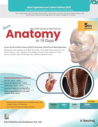 New Sarp Series For Neet/Ini-Cet Revise Anatomy In 15 Days 5e (PB)