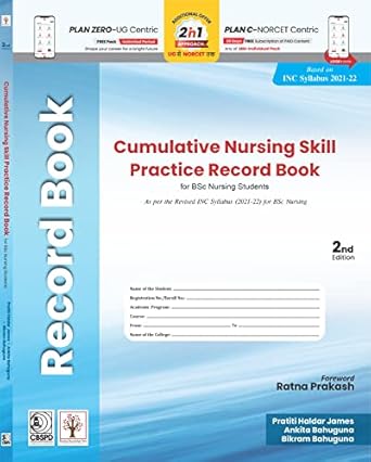 Cumulative Nursing Skill Practice Record Book For Bsc Nursing 2e (PB)